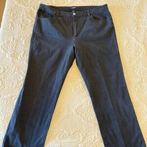 WIDE LEG black jeans Chaps women's plus size 16 high waist